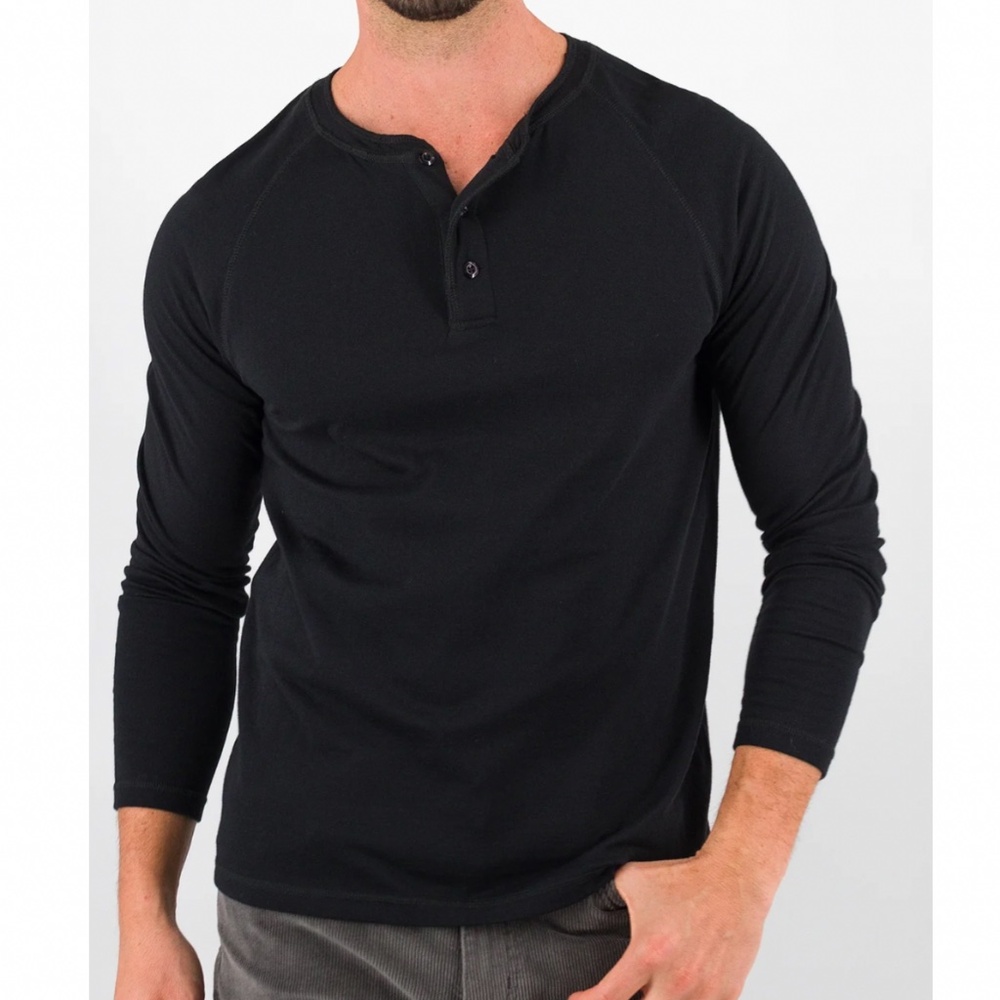 Devil-Dog Dungarees Henley Black Size XL
